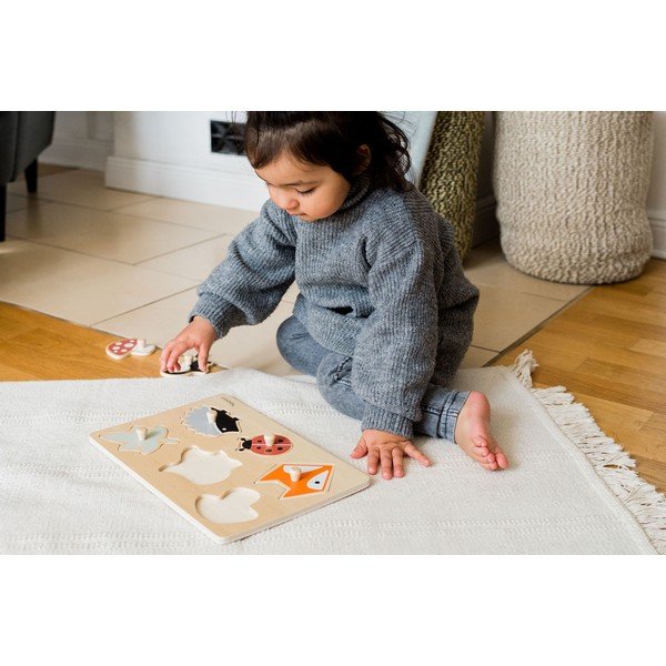 Dřevěné vkládací puzzle (počet dílků 6) Forest – Kindsgut-image-1