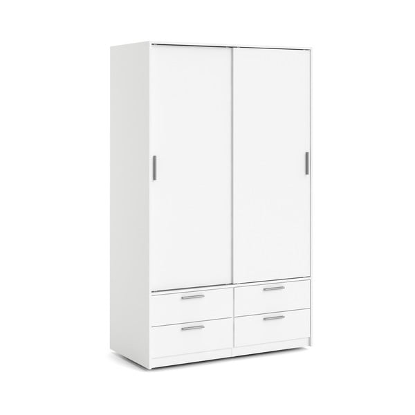 Bílá šatní skříň s posuvnými dveřmi 121x200 cm Line – Tvilum-image-3