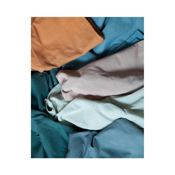 Modrý polštář s příměsí lnu Surdic Square, 37 x 37 cm-image-4