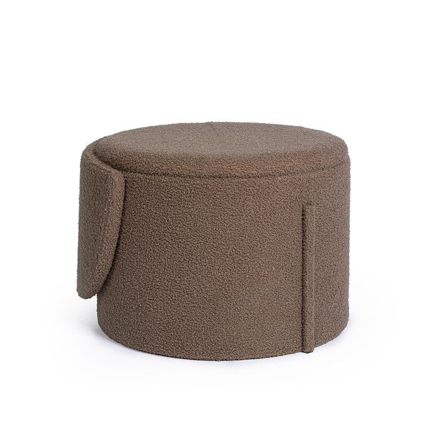 Taupe taburet z textilie bouclé Anthea – Yes Everyday-image-4