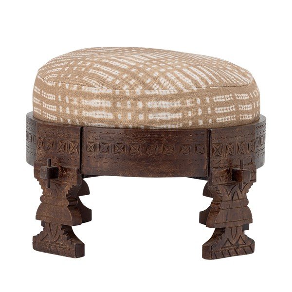 Béžovo-tmavě hnědý taburet Paloma – Bloomingville-image-4