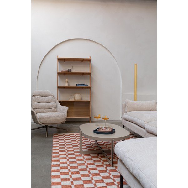 Knihovna z jasanového dřeva s posuvnými dveřmi v přírodní barvě 90x180x35 cm Rise – Zuiver-image-1