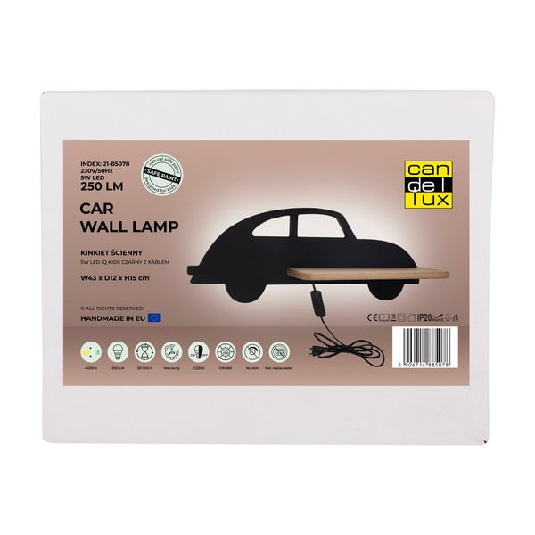 Černé dětské svítidlo Car – Candellux Lighting-image-3