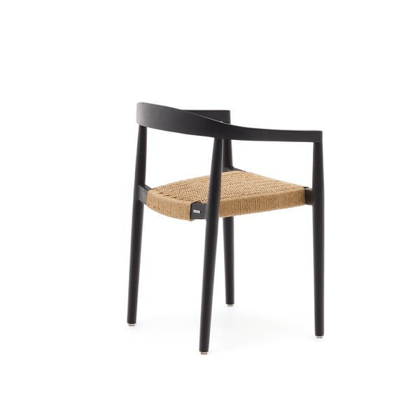 Černé dřevěné zahradní židle v sadě 4 ks Ydalia – Kave Home-image-3