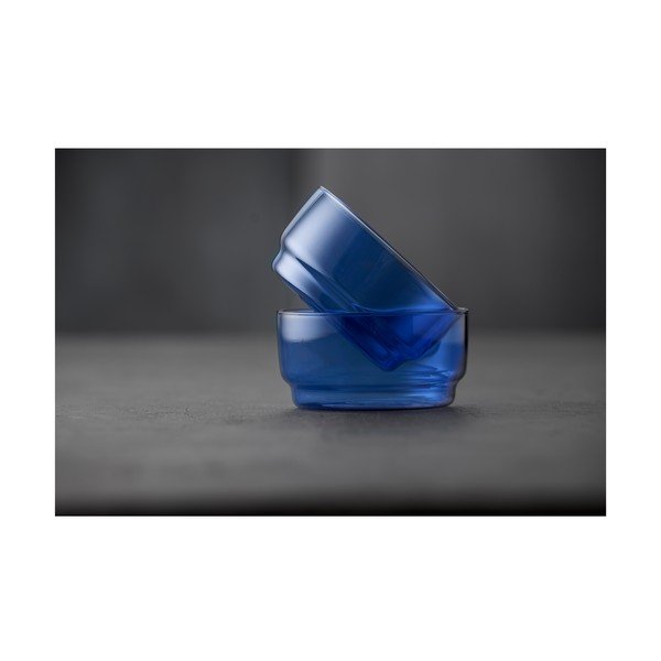 Modré skleněné misky v sadě 2 ks 500 ml Torino – Lyngby Glas-image-4