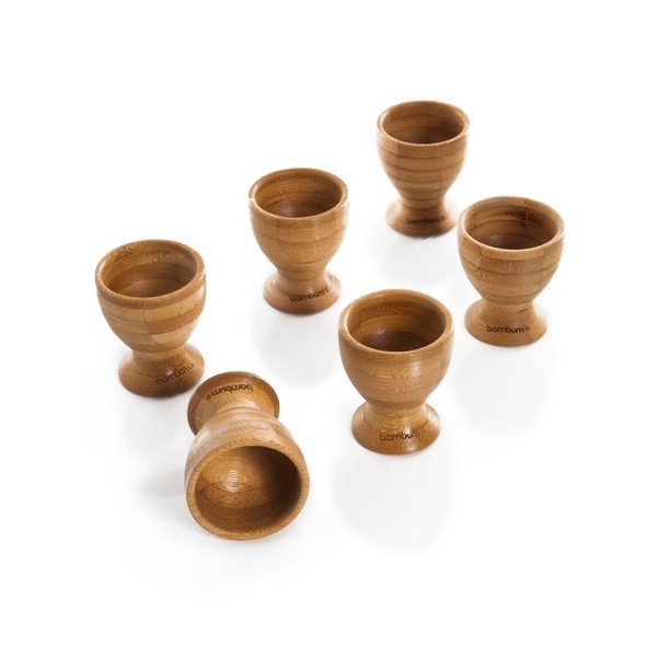Sada 6 bambusových kalíšků na vejce Bambum Tickle-image-1
