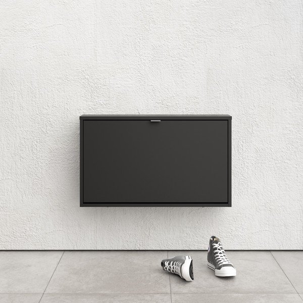 Černý výklopný závěsný botník Shoes – Tvilum-image-1