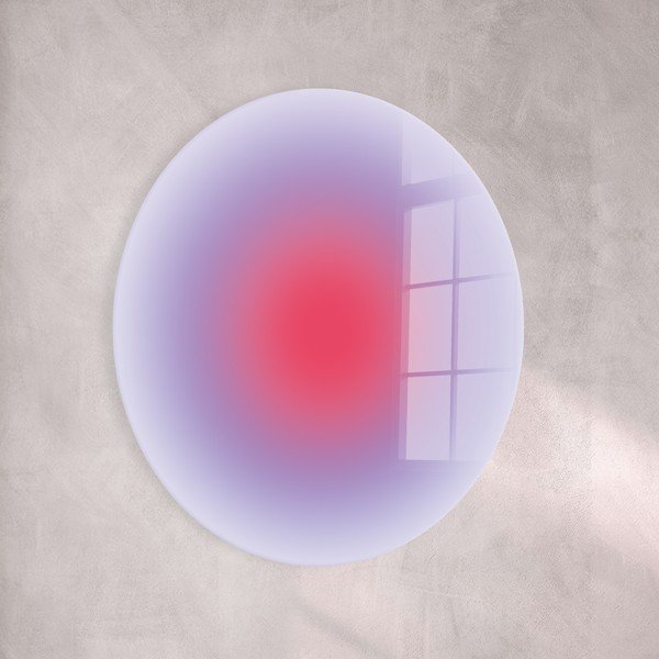 Tištěný skleněný obraz ø 70 cm Halo – Styler-image-3