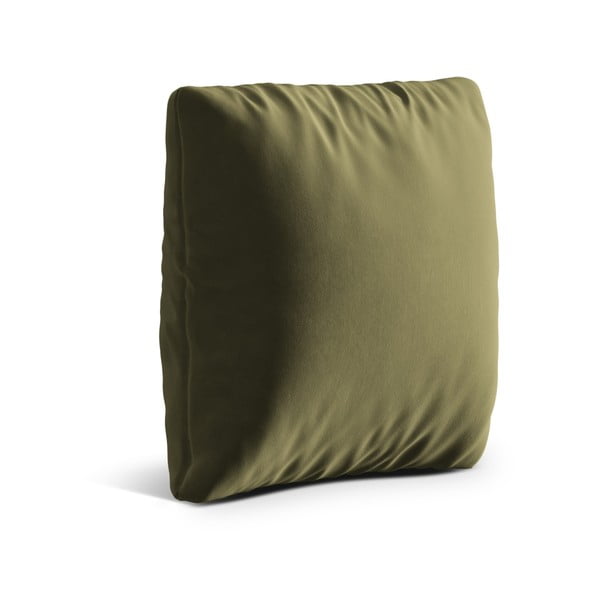 Zelený sametový polštář na gauč Kemi – Cosmopolitan Design-image-1