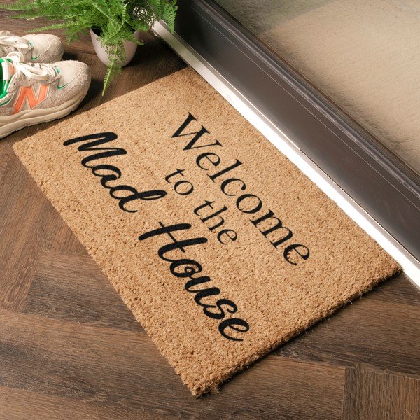 Rohožka z kokosového vlákna 40x60 cm Welcome to the Mad House – Artsy Doormats-image-1
