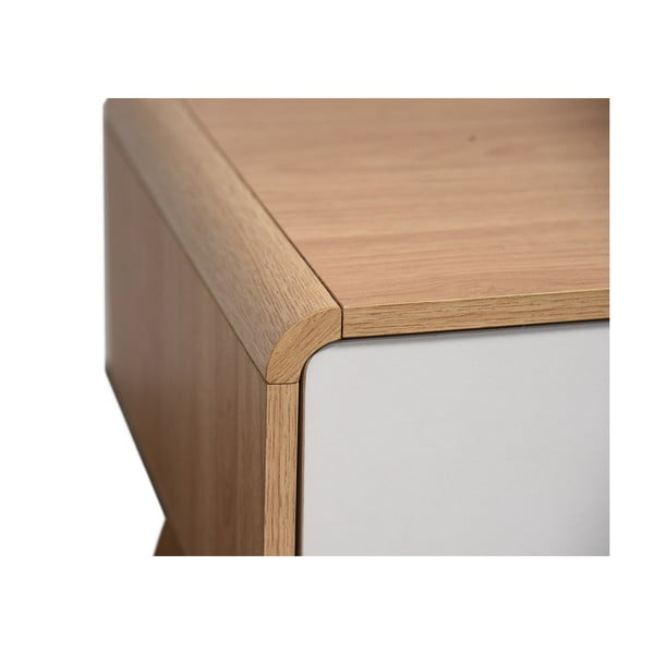 TV stolek v dekoru dubu v bílo-přírodní barvě 100x40 cm Caitlin – Støraa-image-4