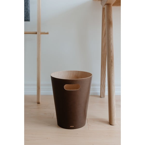 Dřevěný odpadkový koš 7,5 l Woodrow – Umbra-image-1