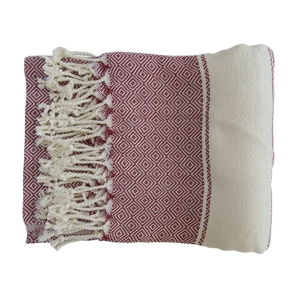 Fialová ručně tkaná osuška z prémiové bavlny Homemania Elmas Hammam, 100 x 180 cm