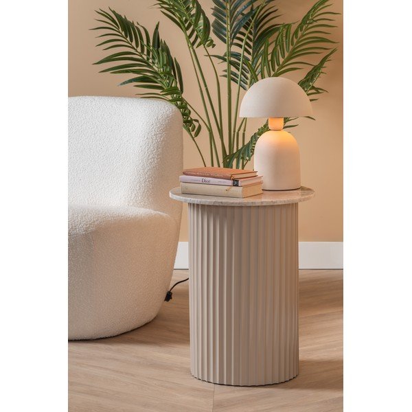 Mramorový kulatý odkládací stolek ø 50 cm Luscious – Leitmotiv-image-1