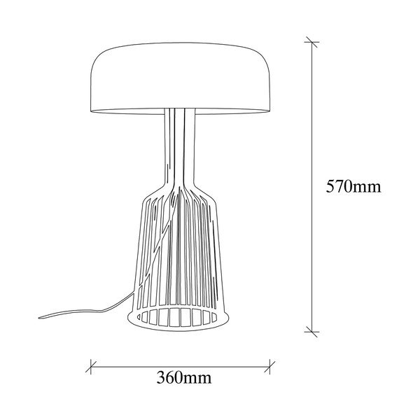 Černá stolní lampa s kovovým stínidlem (výška 57 cm) Fellini – Opviq lights-image-4