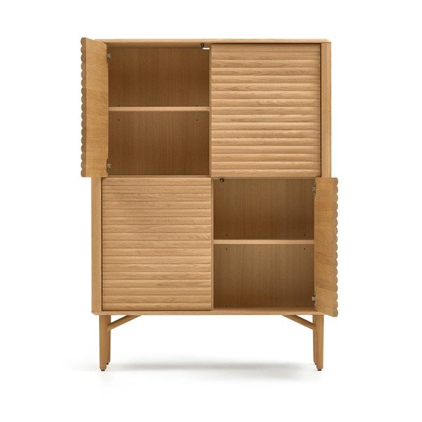 Skříňka v dekoru dubu v přírodní barvě 104,5x144x40 cm Lenon – Kave Home-image-2