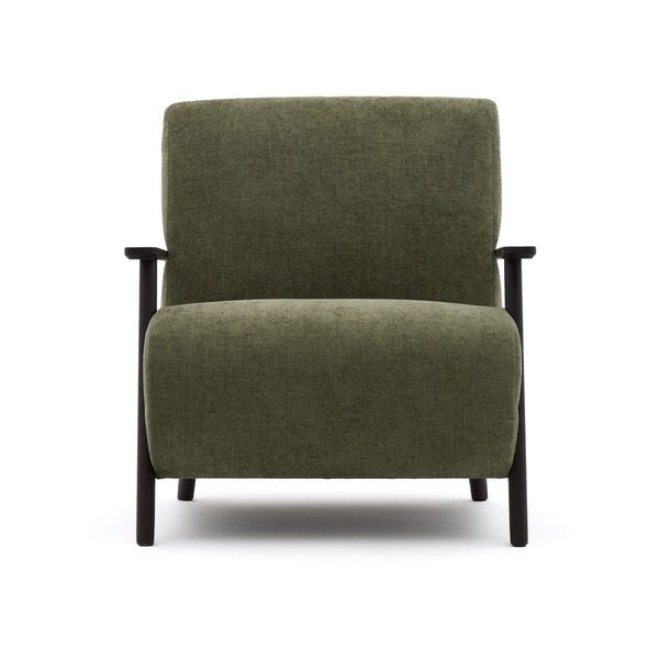 Zelené žinylkové křeslo Meghan – Kave Home-image-1