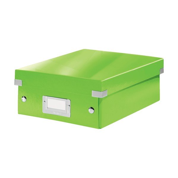 Zelený kartonový úložný box s víkem Click&Store - Leitz-image-2