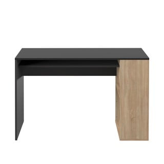 Černý pracovní stůl v dekoru dubu 114x50 cm Yale - TemaHome