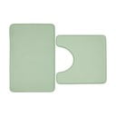 Světle zelené WC koupelnové předložky z paměťové pěny v sadě 2 ks 50x80 cm Anti-Bacterial – Catherine Lansfield