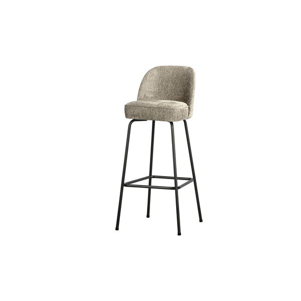Krémová sametová barová židle (výška sedáku 79 cm) Vogue – WOOOD-image-1