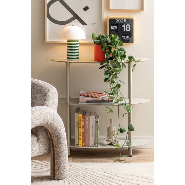 Šedý kovový regál 90x82x28 cm Riqueza – Leitmotiv-image-1