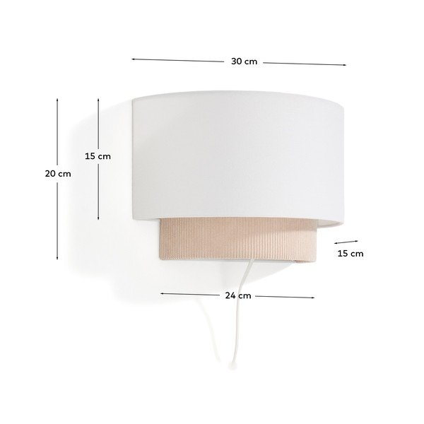 Béžové dětské svítidlo s textilním stínidlem Bianella – Kave Home-image-4