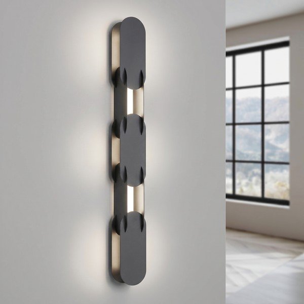 Černé kovové LED nástěnné svítidlo CHAIN – Thoro-image-1