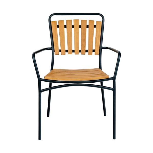 Dřevěné/kovové zahradní židle v sadě 2 ks v přírodní barvě Cleveland – House Nordic-image-4