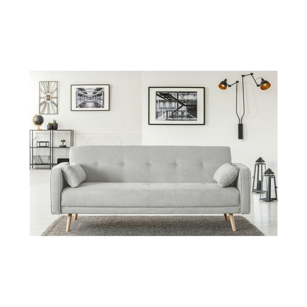 Světle šedá rozkládací pohovka Cosmopolitan Design Stuttgart, 212 cm-image-4