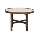 Tmavě hnědý kulatý konferenční stolek s keramickou deskou 60x60 cm Marsden – Rowico