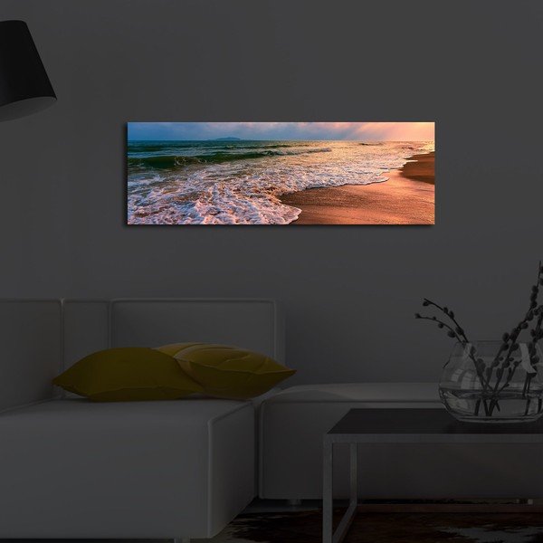 Podsvícený obraz Wallity Beach, 90 x 30 cm-image-1