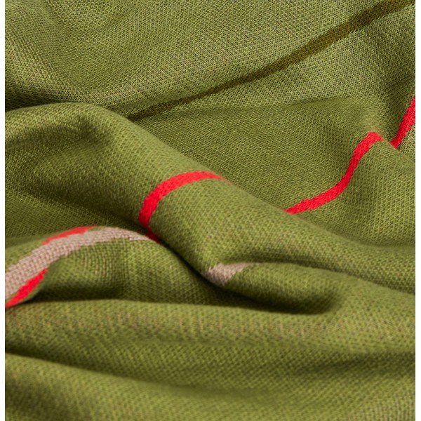 Zelená bavlněná deka 200x140 cm Outline - Hübsch-image-1