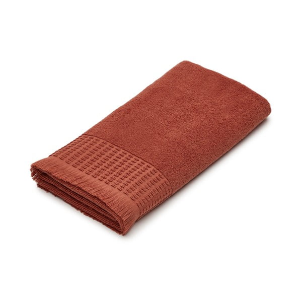 Bavlněný ručník v cihlové barvě 70x140 cm Veta – Kave Home