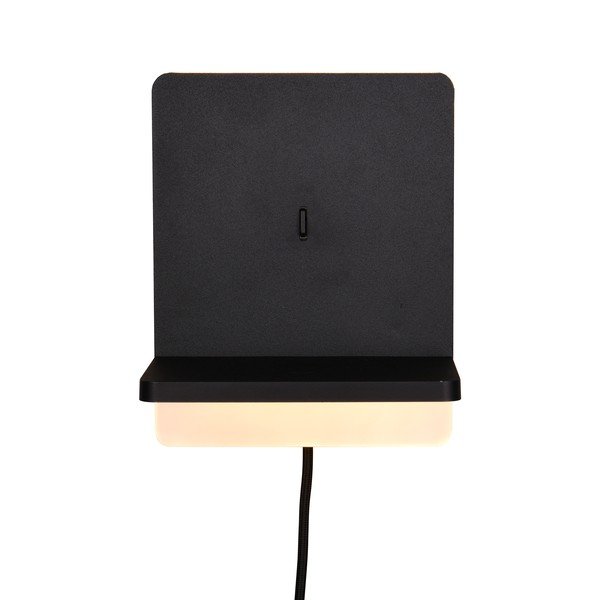 Matně černé LED stmívatelné nástěnné svítidlo Fairfield – Trio-image-4