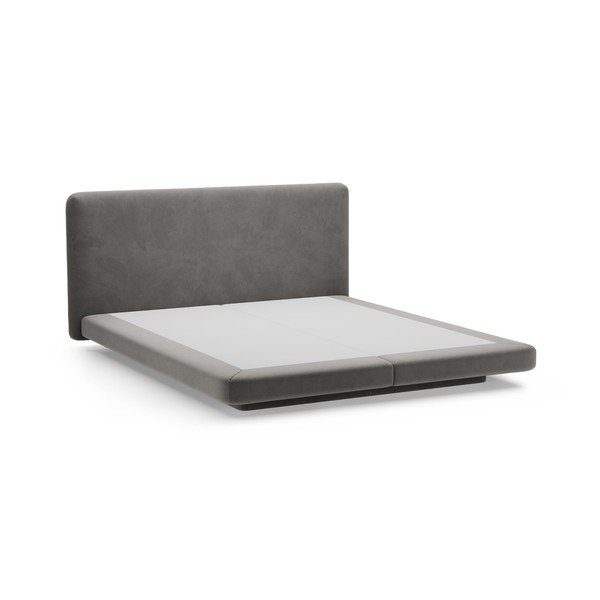 Tmavě šedá čalouněná dvoulůžková postel 180x200 cm Linea – Micadoni -image-2