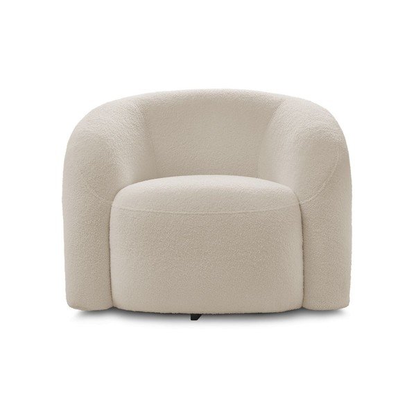 Béžové otočné křeslo z textilie bouclé Elina – Bobochic Paris-image-2
