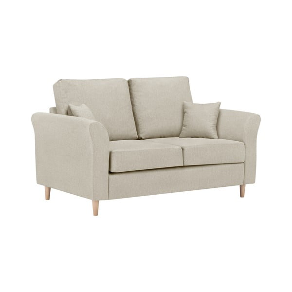 Béžová dvoumístná pohovka Kooko Home Smooth
