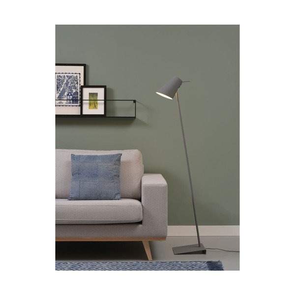 Šedá stojací lampa s kovovým stínidlem (výška 140 cm) Cardiff – it's about RoMi-image-2
