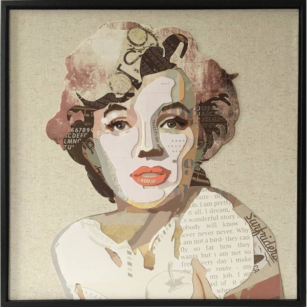 Ručně malovaný obraz Vivorum Monroe, 52 x 52 cm