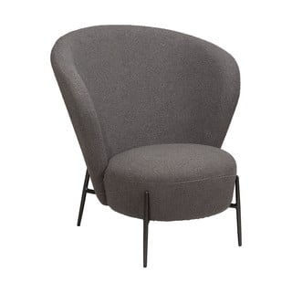 Šedé křeslo z textilie bouclé Orbit – DAN-FORM Denmark