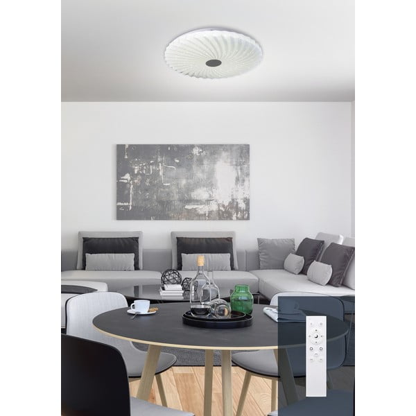 Bílé stmívatelné LED stropní svítidlo na dálkové ovládání 38,5x38,5 cm Calipso – Candellux Lighting-image-1