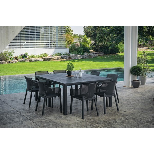 Tmavě šedá plastová zahradní židle Elisa – Keter-image-4