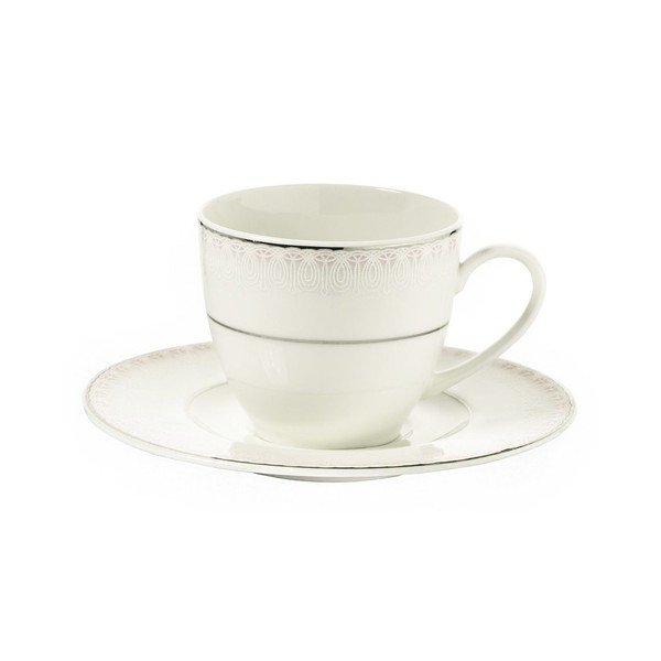 Sada 6 porcelánových šálků s podšálkem Kutahya Espresso, 80 ml