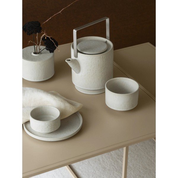 Krémová kameninová konvice na čaj se sítkem 1 l Makoto – Blomus-image-1