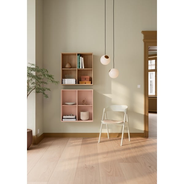 Růžová závěsná knihovna 70x70x27 cm Mistral – Hammel Furniture-image-3