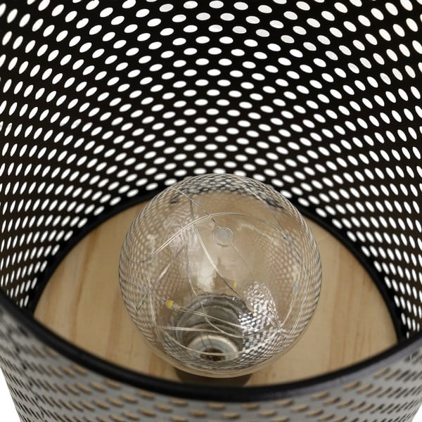 Černá stolní lampa s kovovým stínidlem (výška 20 cm) – Casa Selección-image-2