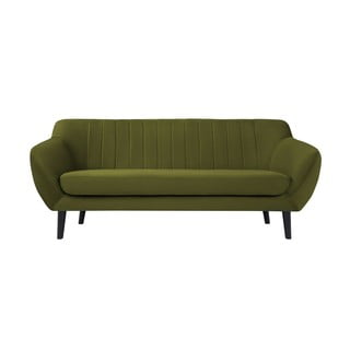 Zelená sametová pohovka Mazzini Sofas Toscane, 188 cm