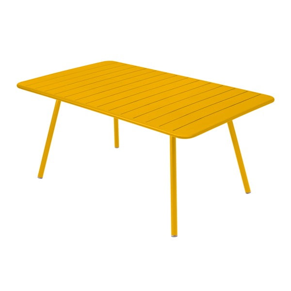 Žlutý kovový jídelní stůl Fermob Luxembourg