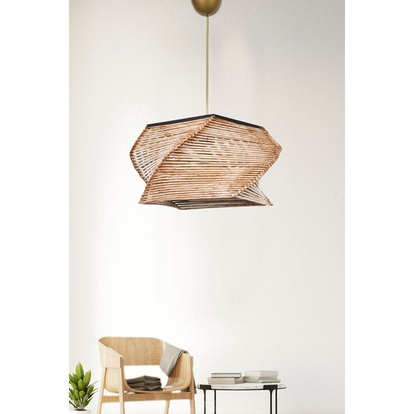 Světle hnědé závěsné svítidlo ø 36 cm – Opviq lights